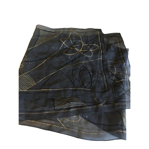 Accessories - Jones NY Outer Space Stars Physics Math Scarf Woman Scientist Polyester